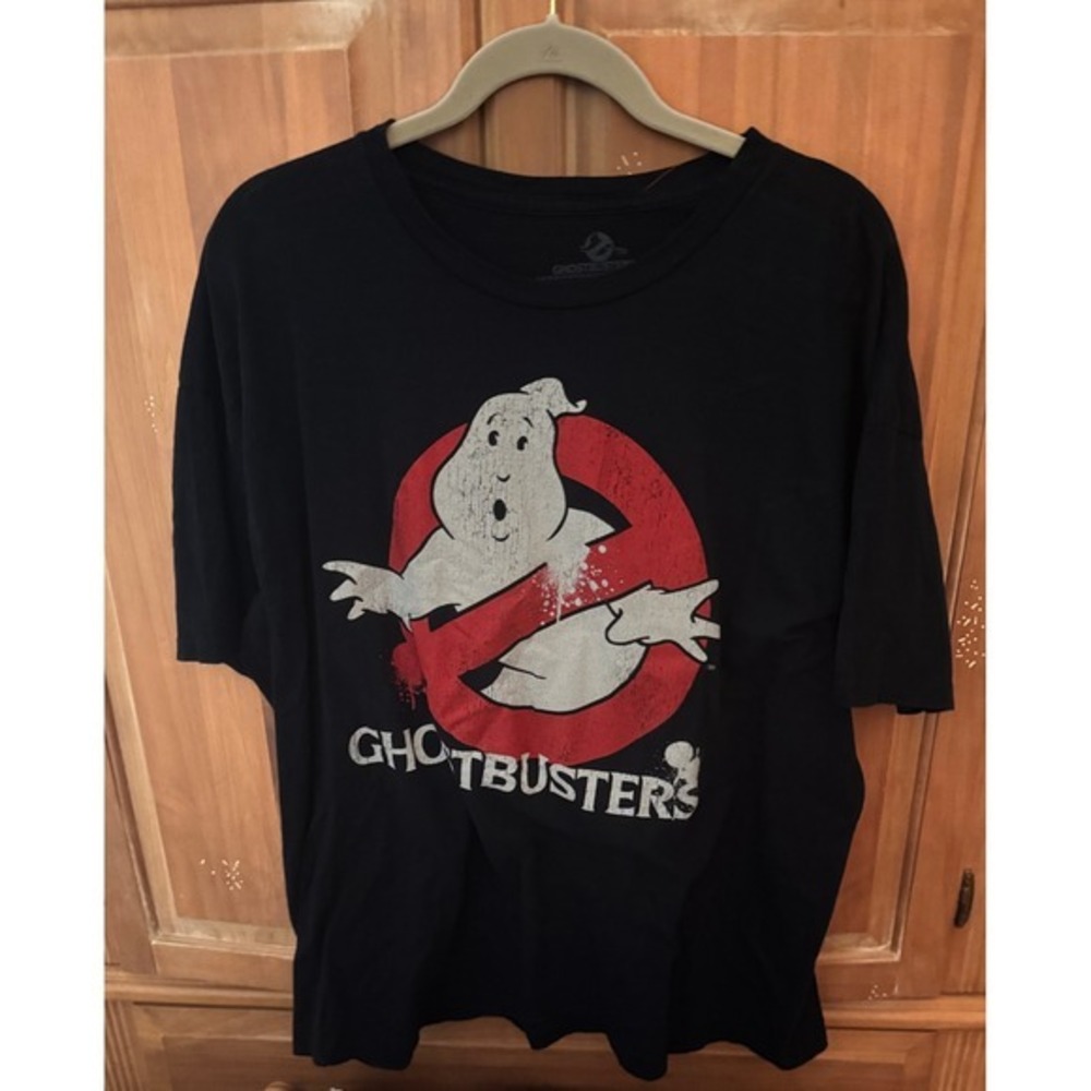 Ghostbusters Movie T Shirt Mens‎ XL Black Graphic Tee 2016 Halloween